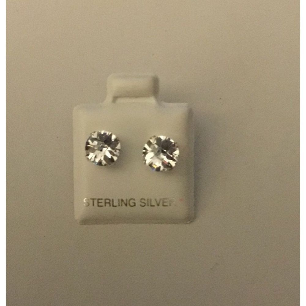 Gorgeous New 2Ct. Round Cut Briolette Facet Sim Diamond Stud Earrings~.925 SS - Picture 2 of 3